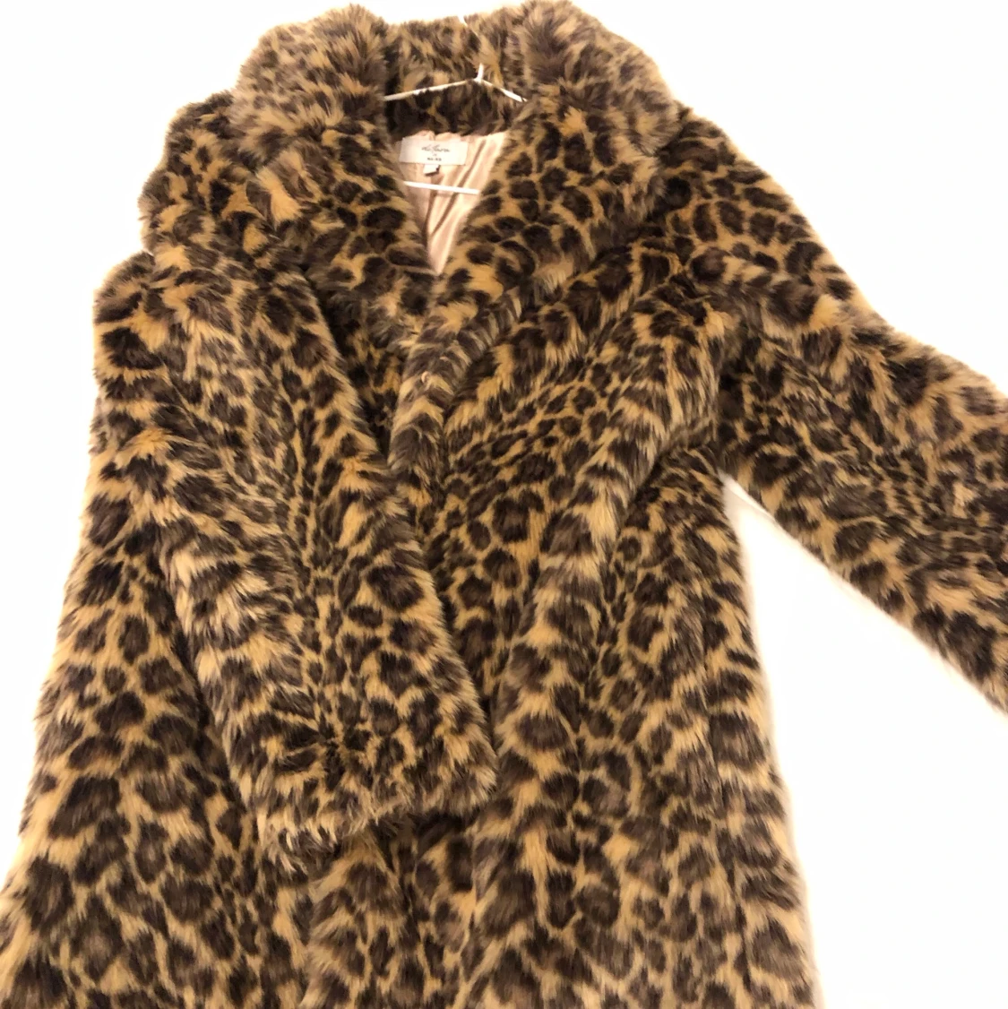 Leopard kappa i fejkpäls - 90