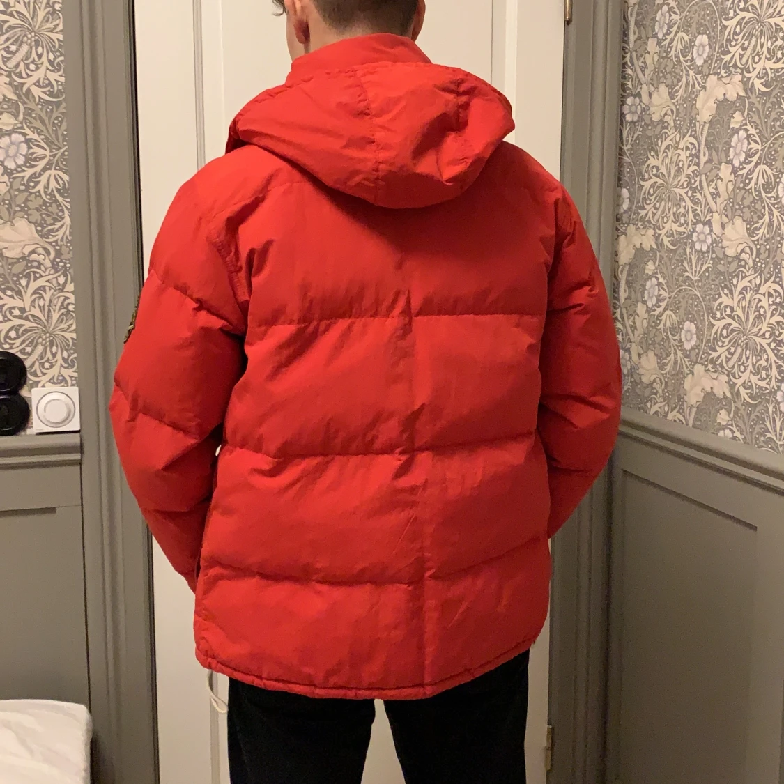 Röd Lyle & Scott vinter jacka  - 90