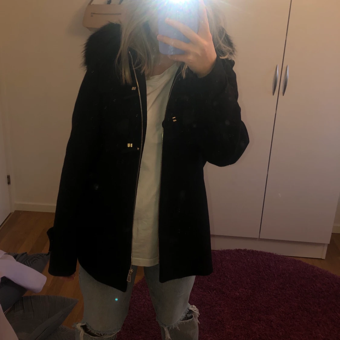 Svart kort kappa från Zara