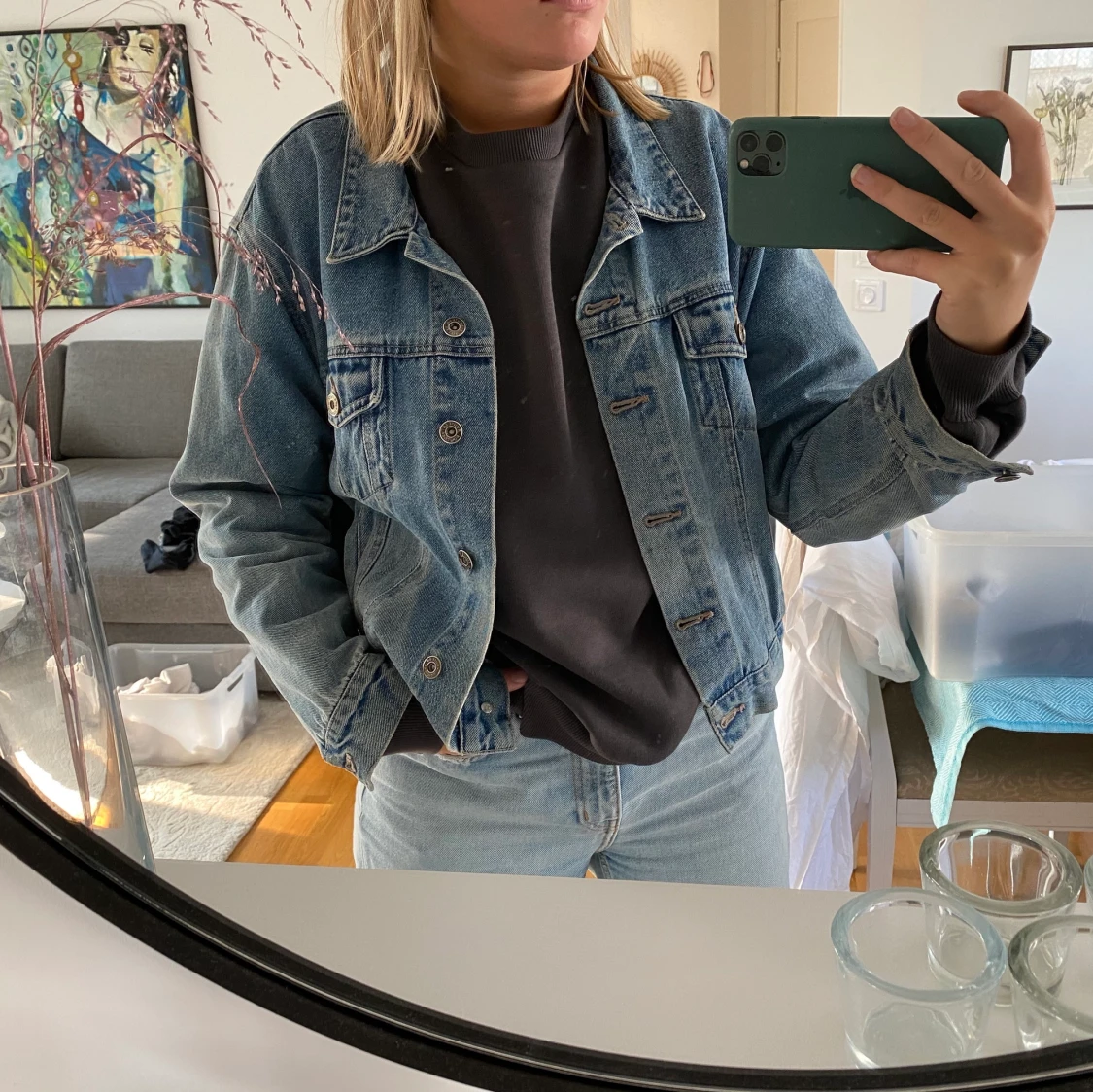 Vintage retro jeansjacka - 90