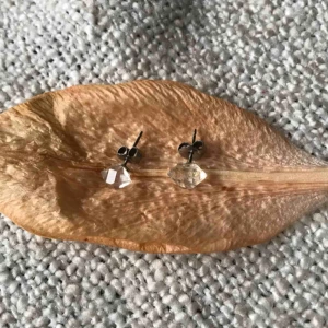  - Clear Quartz Crystal earrings with sterling silver post. Very elegant little studs.