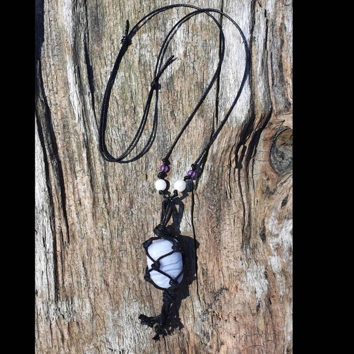 Ametist halsband - 90