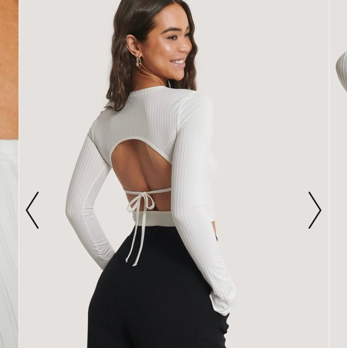 Kroppad tröja med öppen rygg  - 90