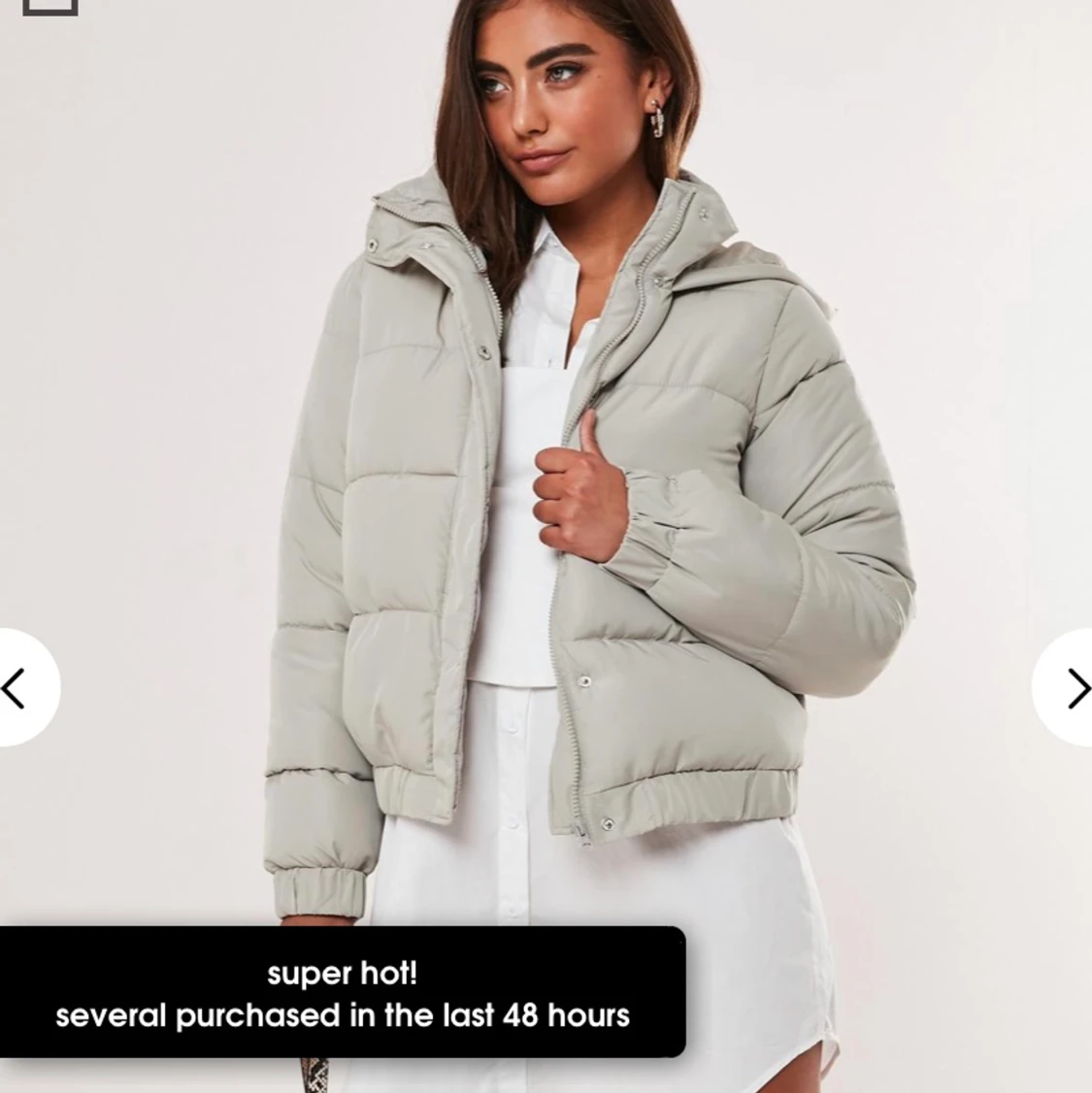 grey puffer jacket