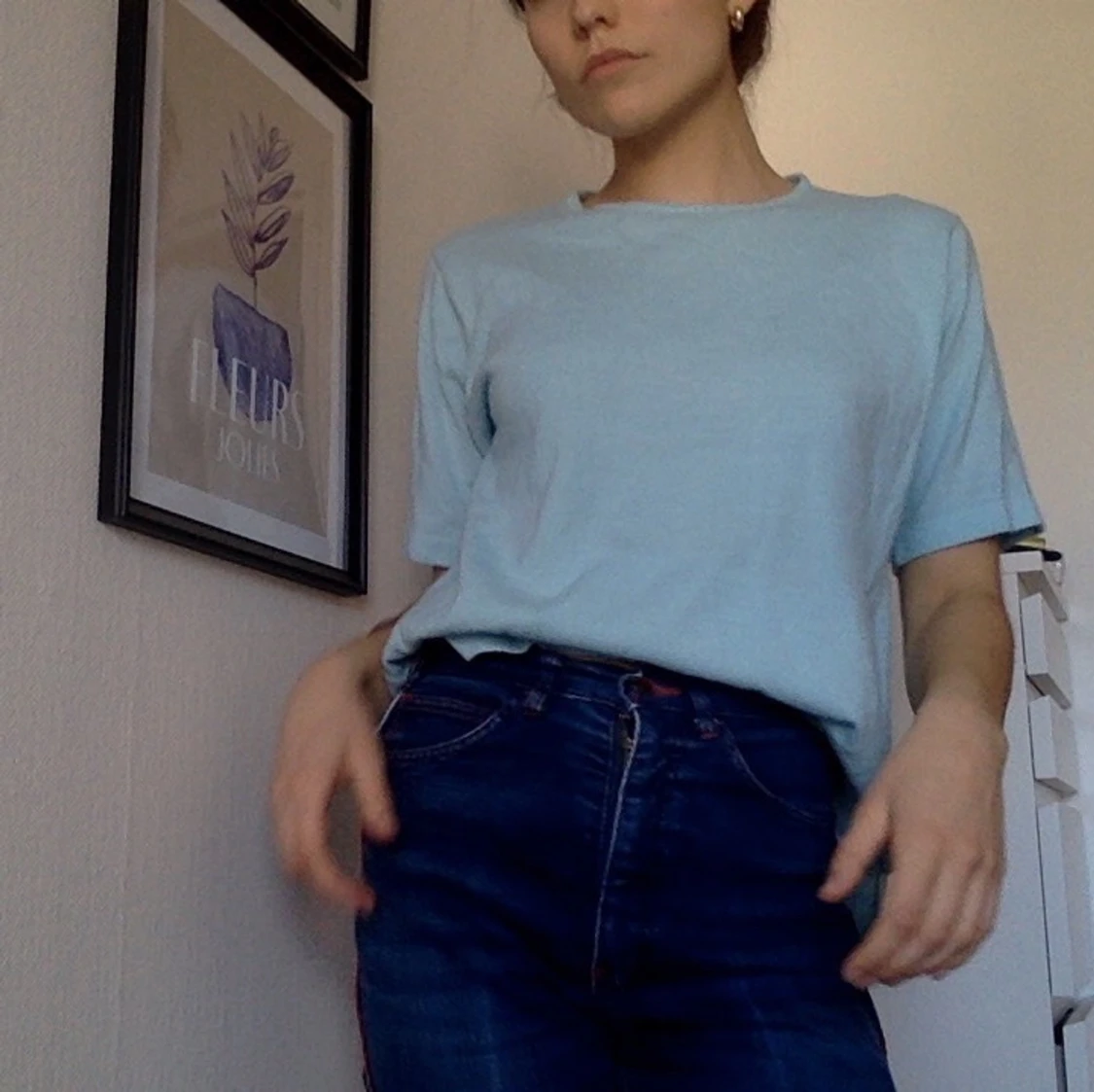 Babyblue stickad tröja - gratis frakt! - 91