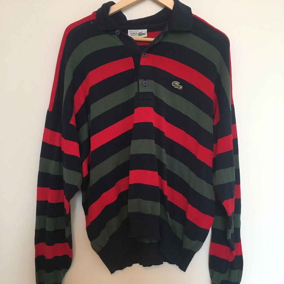 1980s RANDIG LACOSTETRÖJA ❤️ - 90