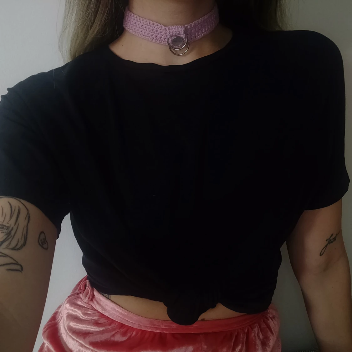 Virkad Rosa Choker💘 - 90