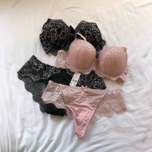  - Säljer två set underkläder ifrån Cubus. Aldrig använda, tänkte använda men insåg att jag köpt helt fel storlek :) så ena settet saknar lappar. 200kr för båda. 120 för ett.   Trosorna i storlek S Bh storlek 75B