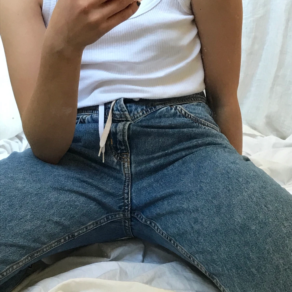 Momjeans-stentvättade - 91