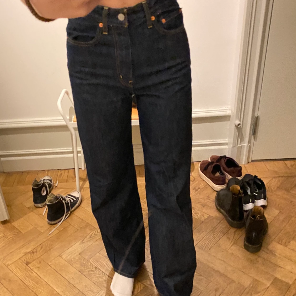 Levis jeans, ribcage wide leg storlek 27/34 - 90