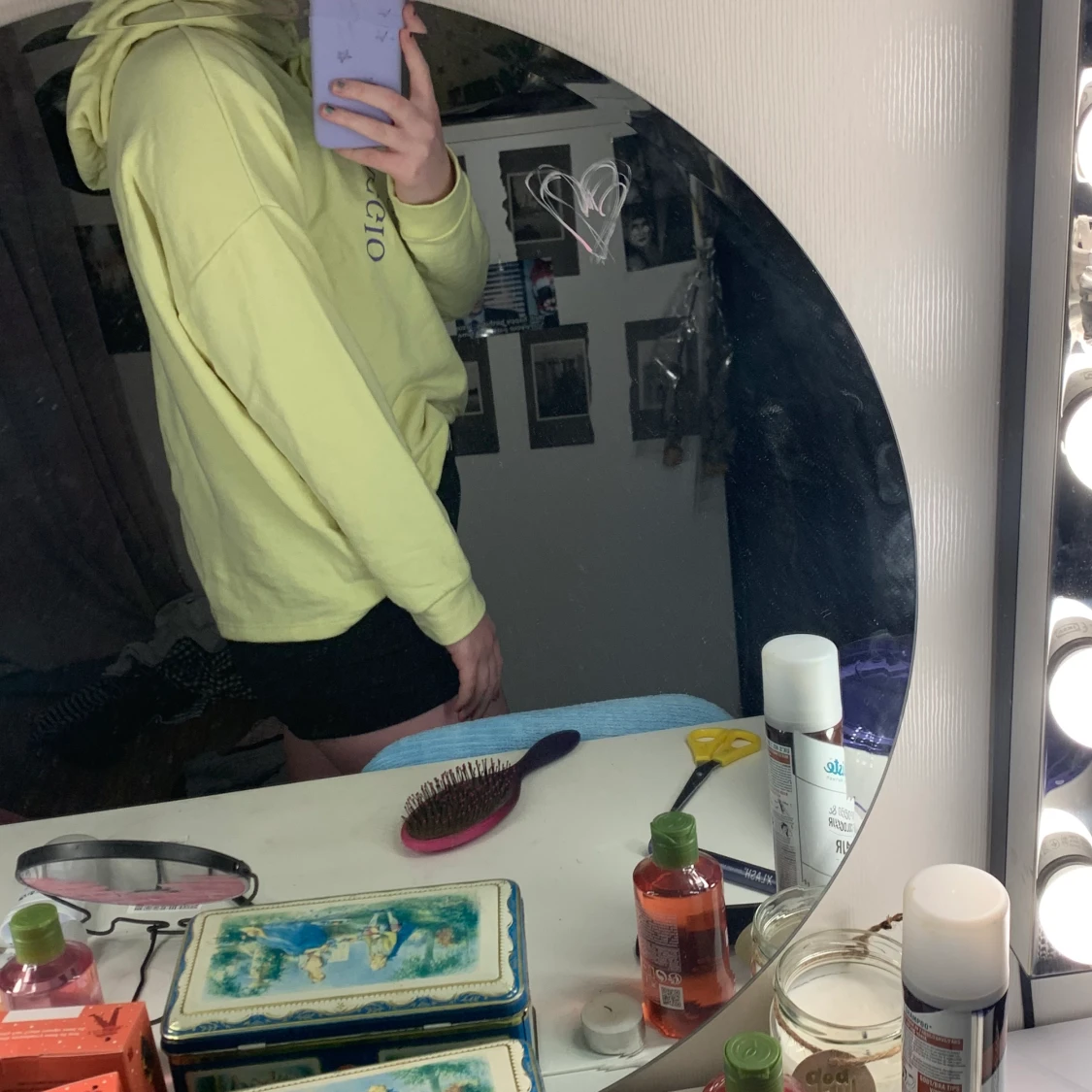 Neongul huvtröja - 90