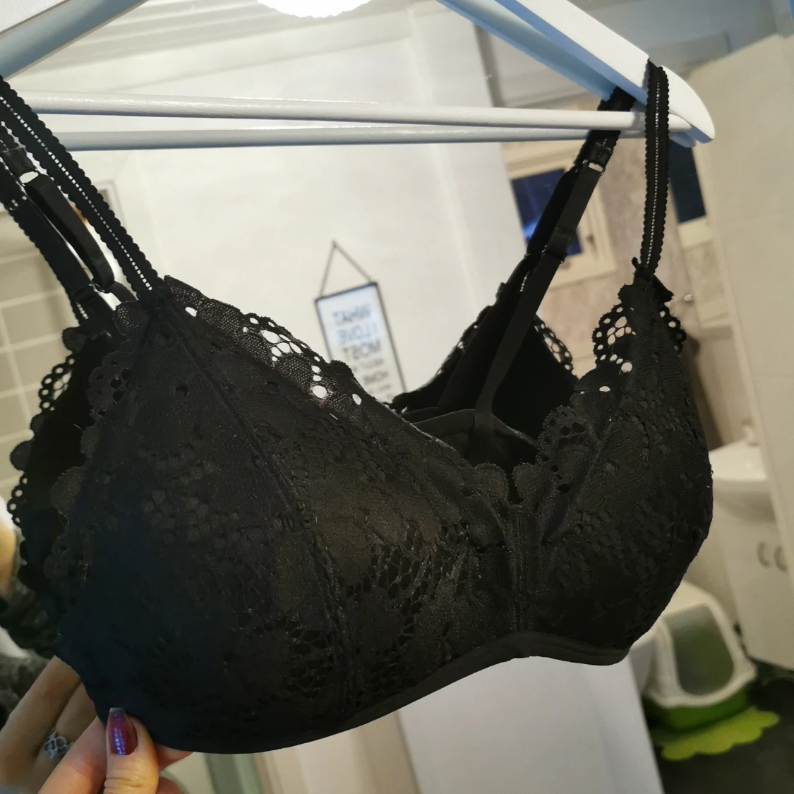 Svart spets Bh/topp - 91