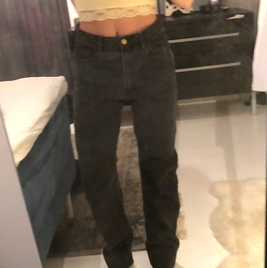 Gråa raka jeans - 90