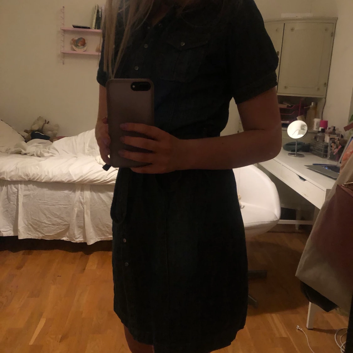 Mörkblå Jeansklänning - 91