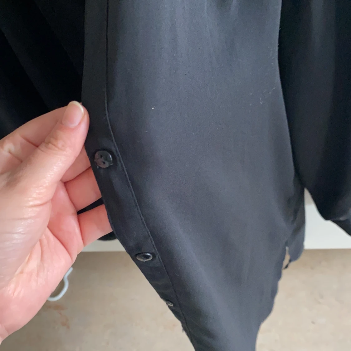 Lång skjorta i luftigt material  - 90