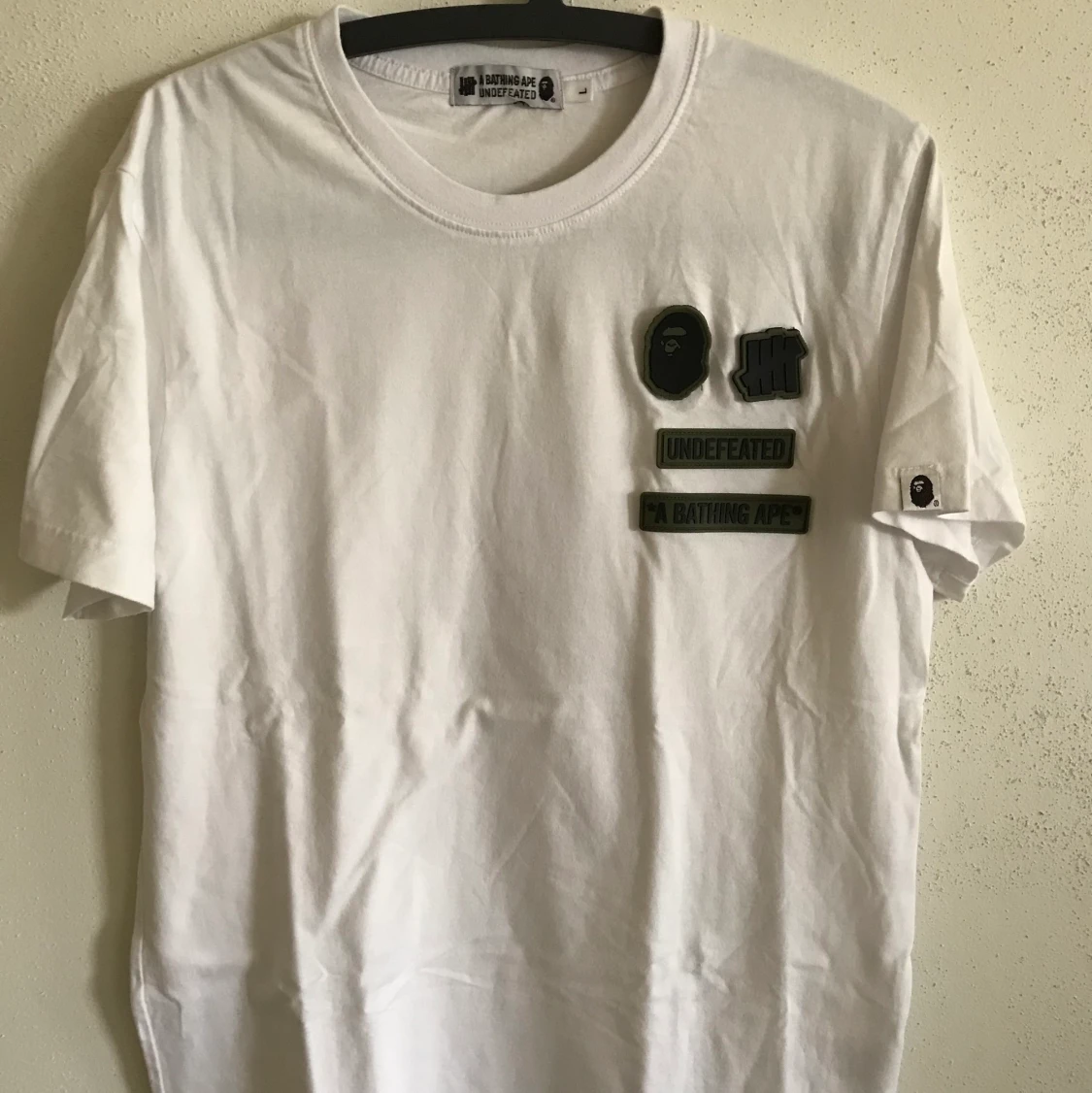 Bape x Undefeated Velcro Logo Tee