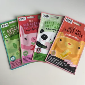 Ansiktsmasker - 3 ansiktsmasker och 1 läppmask, koreansk skincare, säljer dem inte separat, jag bjuder på frakten✨