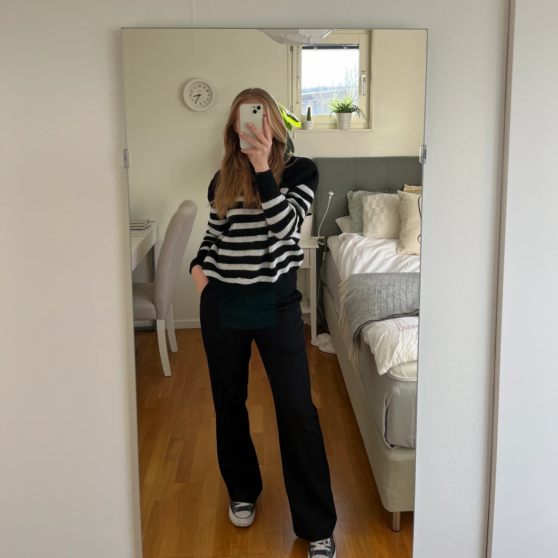 Randig stickad tröja 