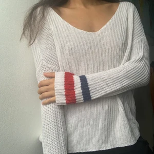 Brandy and Melville sweater - White red and blue sweater. Used, hence the price.