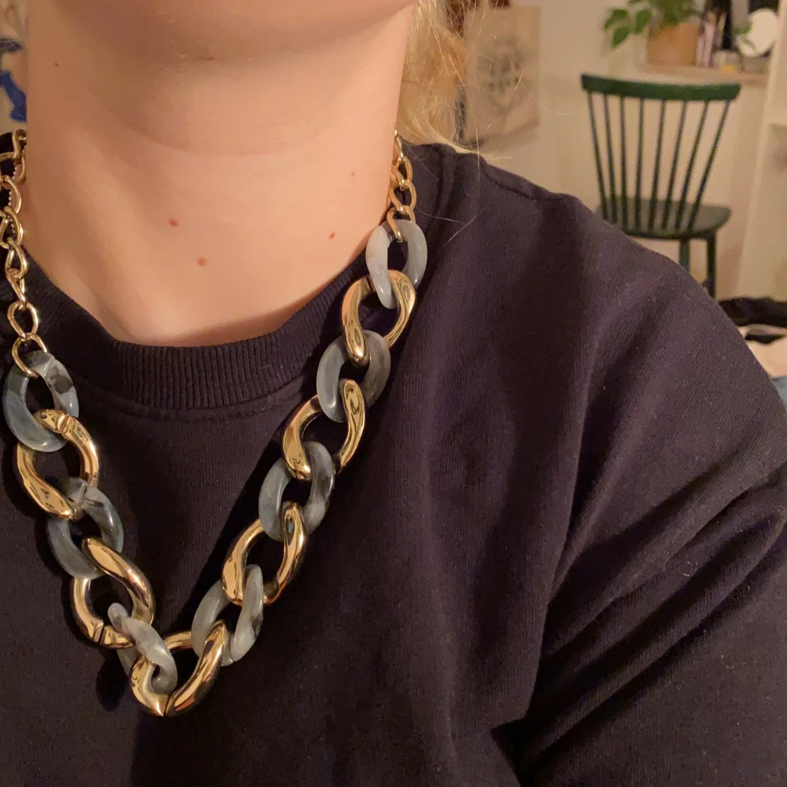 Halsband guld och grå - 91