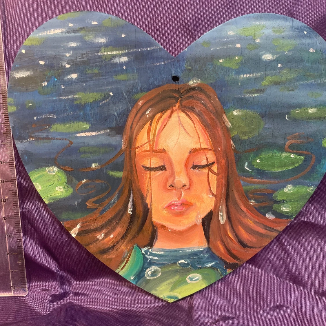 Vatten porträtt oljefärg målning - 90