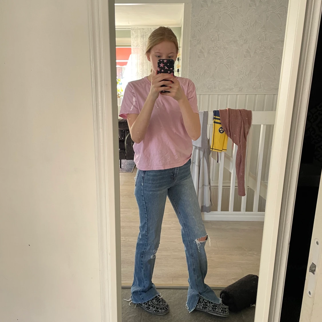 Jeans med slit  - 90