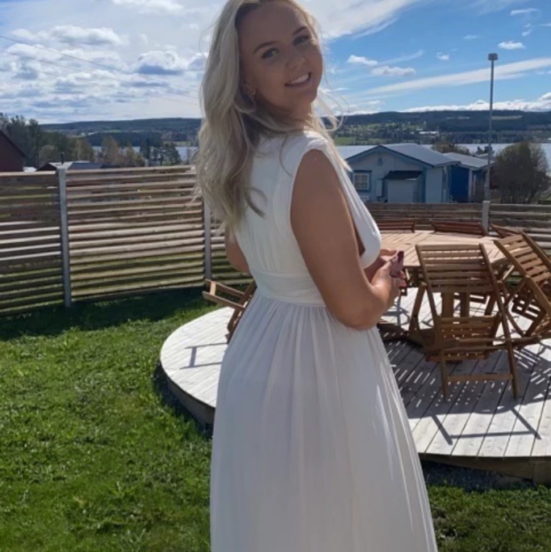 Vit balklänning  - 90