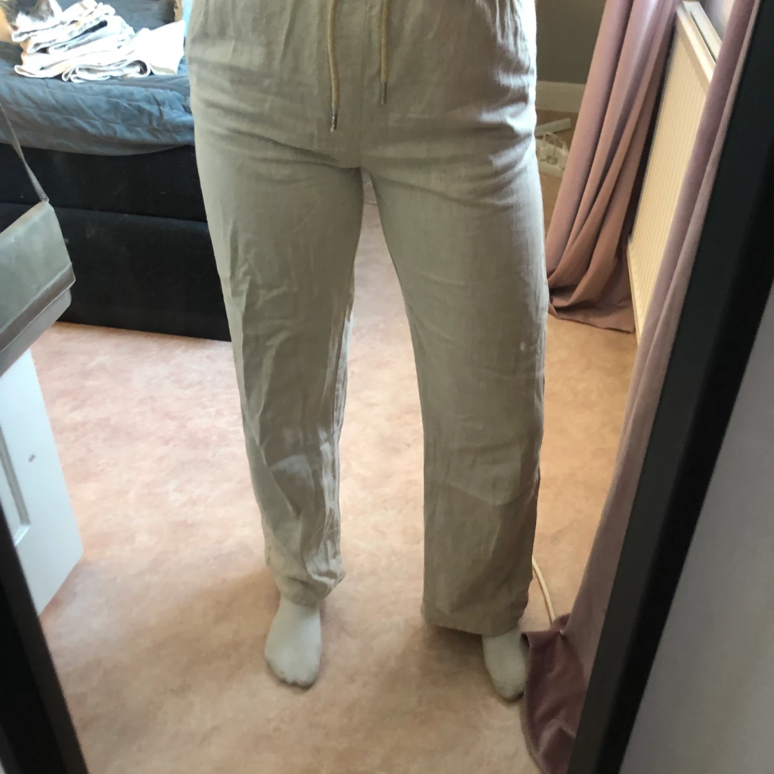 Tjockare linnebyxor  - 90