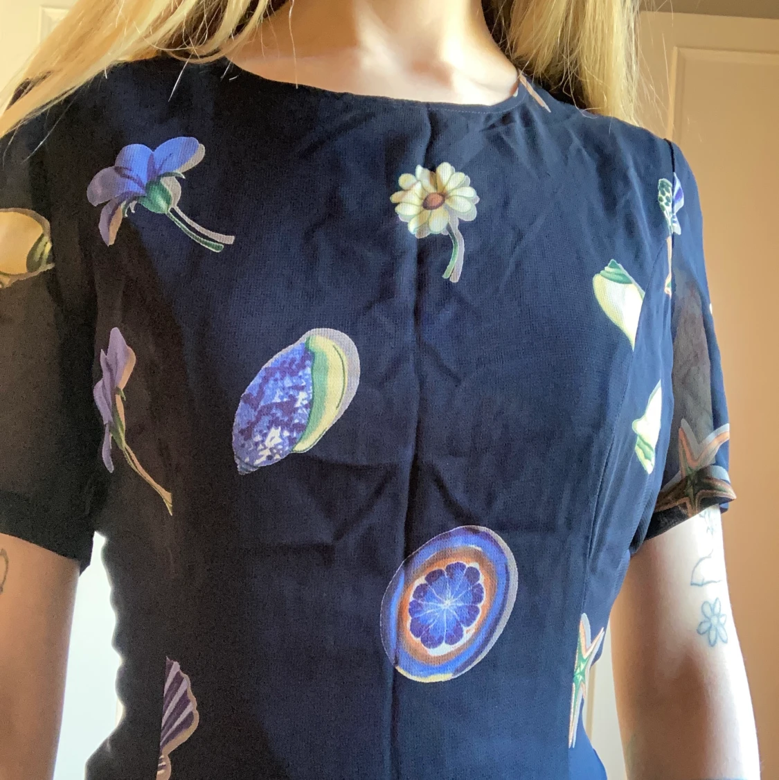 Långklänning med snäckmotiv - 90