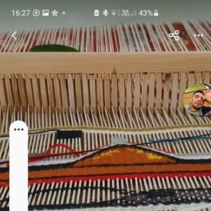 Väv - Vävstolstol ca 90 x 80 hand made 