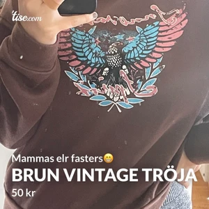 Brun vintage tröja, strl XS tror jag - Tröja från förfäderna om man säger så superfin, själv har jag inte använt den men tror att den är använd, alltså fint skick😁