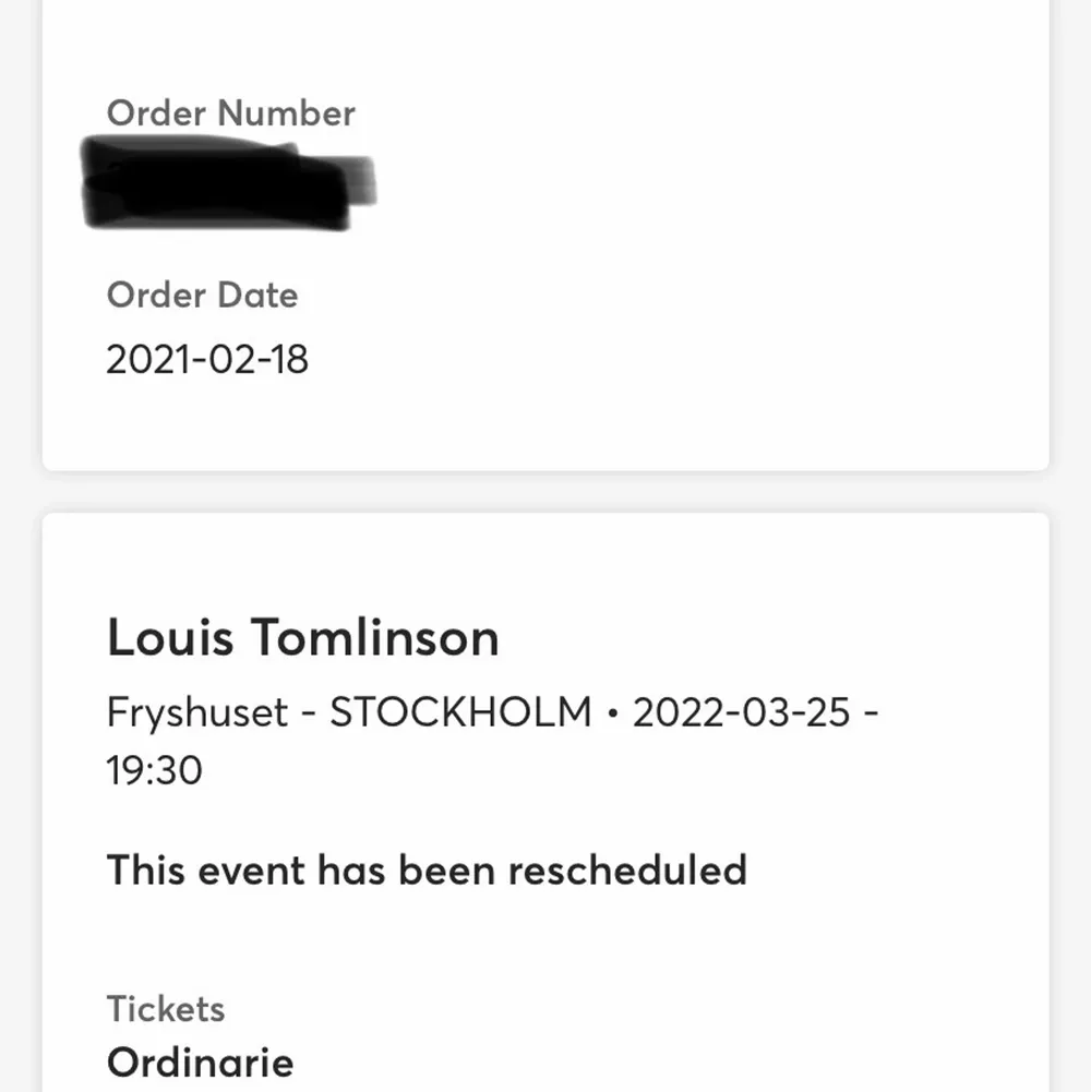 Säljer min Louis Tomlinson biljette pga kan ej gå:/ Stockholm 25 Mars 2022. Har endast en biljett. !!Utsåld överallt!! Skriv pris du är villig att betala . Övrigt.