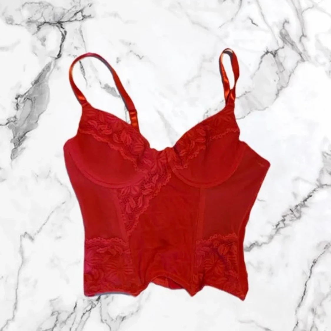 Röd bh/korsett