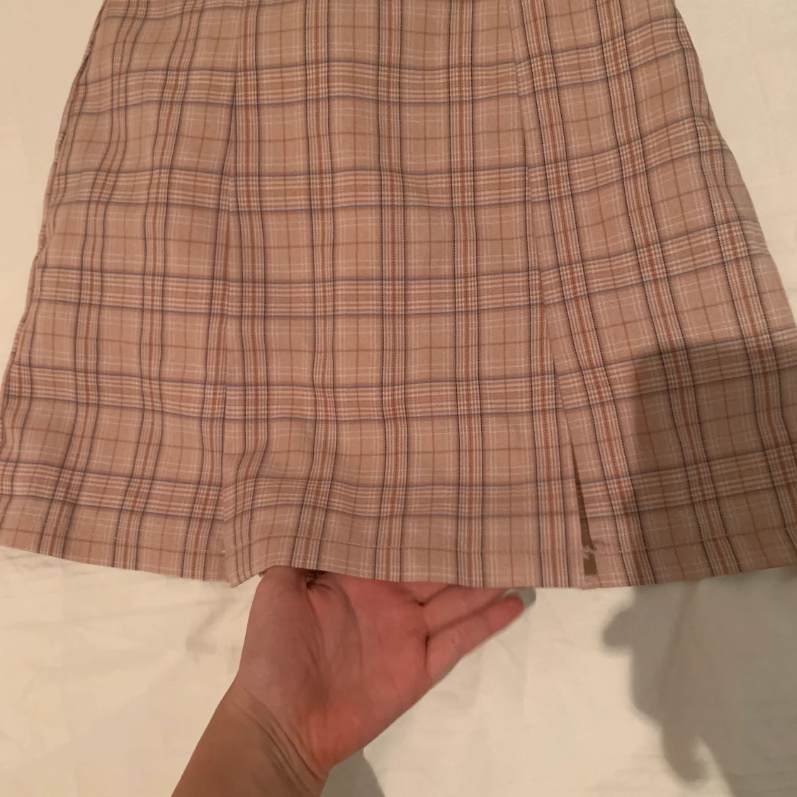 Rosa rutig kjol - 90