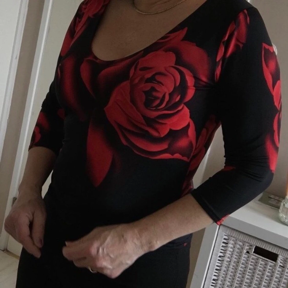 Svart röd topp storlek S - 91