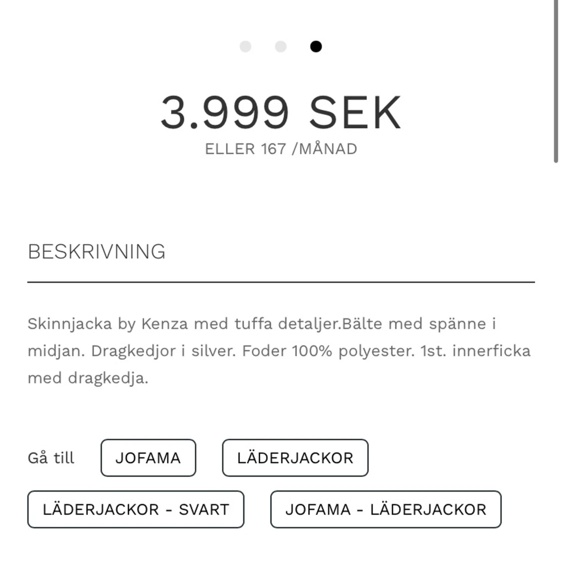 Miinto skinnjacka  - 91