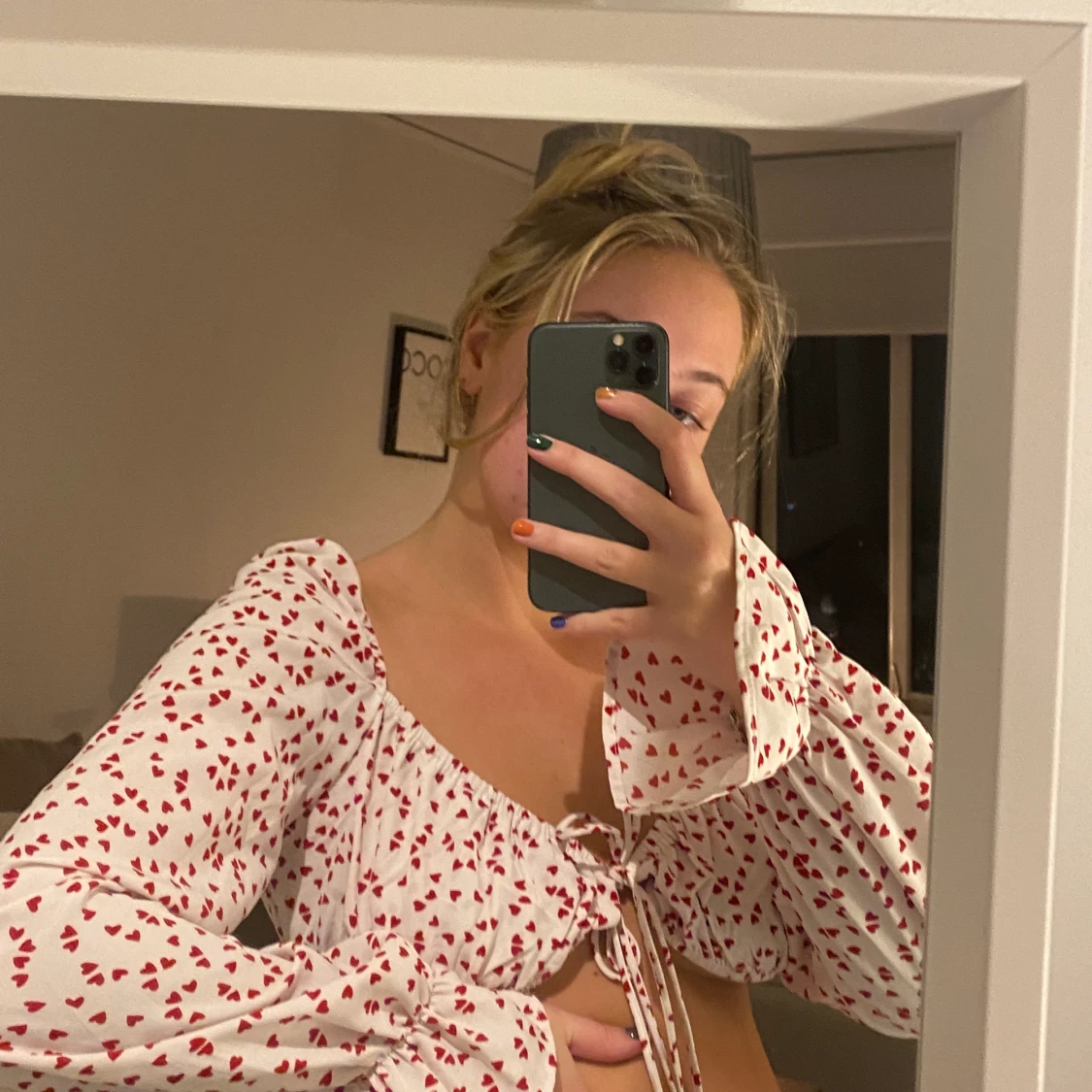 Söt topp med hjärtan - 90