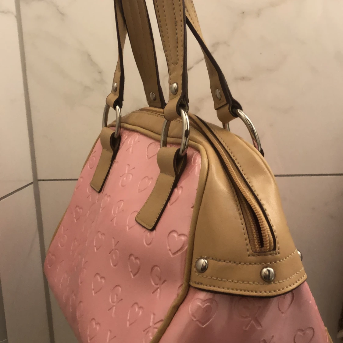 Babyrosa vintage handväska  - 91