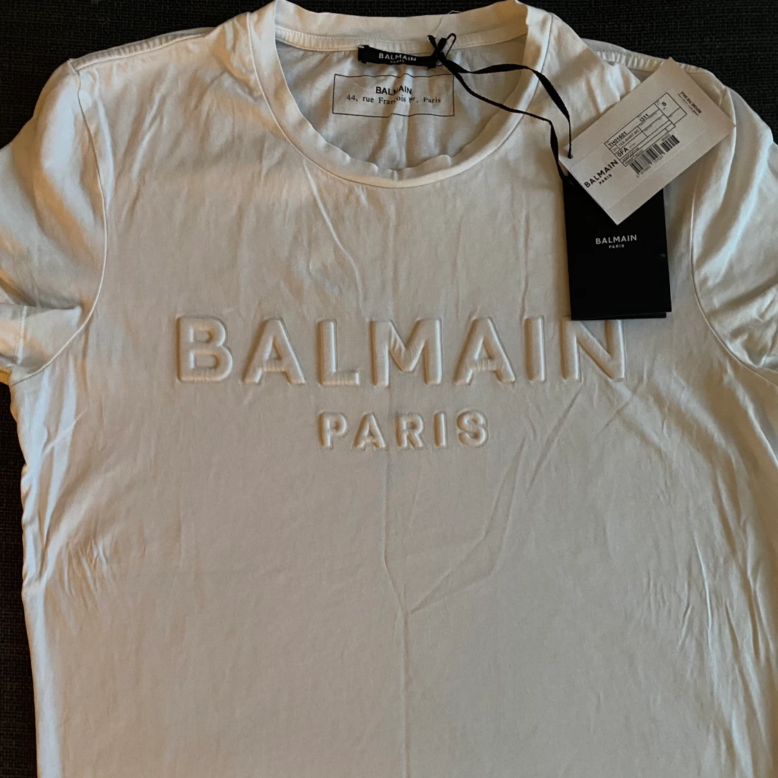 White balmain unisex tshirt oversized 