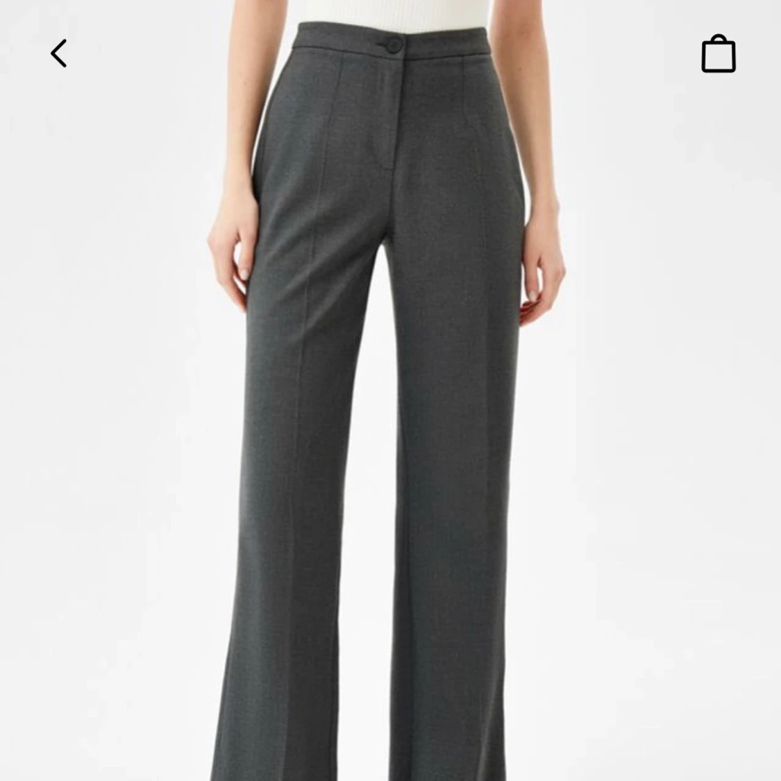 Mörkgrå kostymbyxor från Bershka