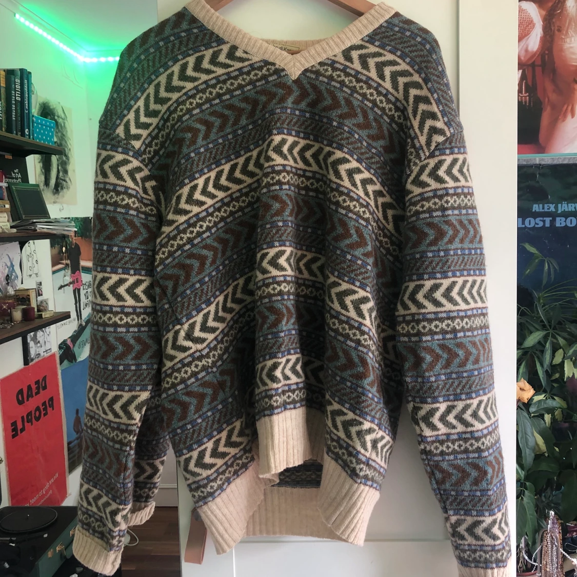 Oversized  stickad tröja  - 90