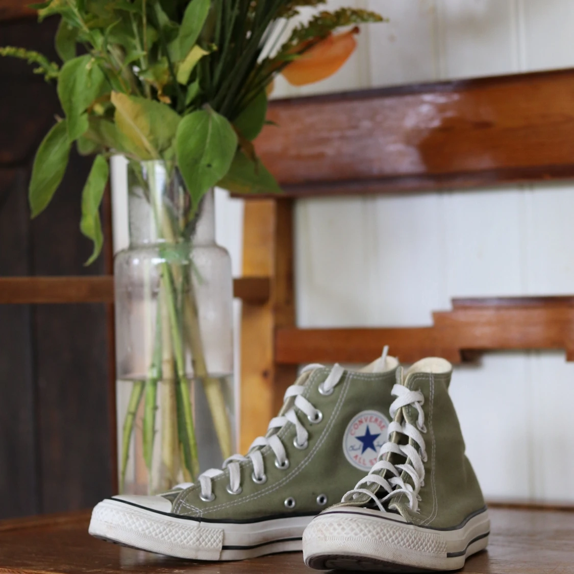 Converse, gröna, strl 37,5