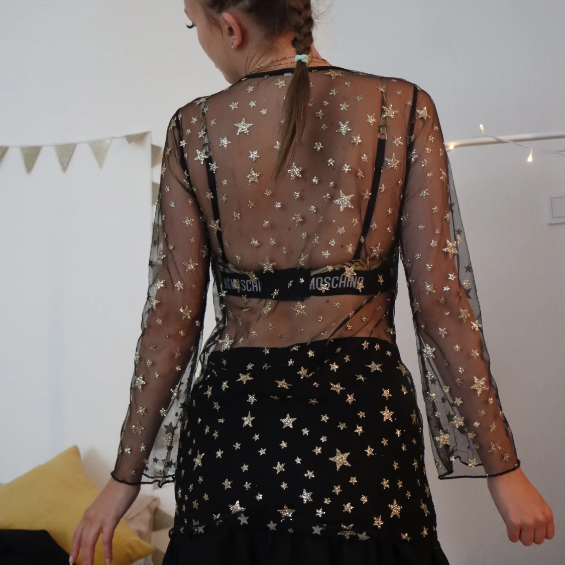 Transparent star dress and black skirt  - 90