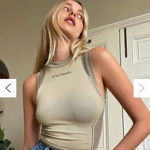 Topp - Sportigt linne som tyvärr är för litet för mig. Lånade bilder och stämmer bra överens med hur den ser ut i  verkligheten. Riktigt snygg passform runt bröst och midja, stretchig😍