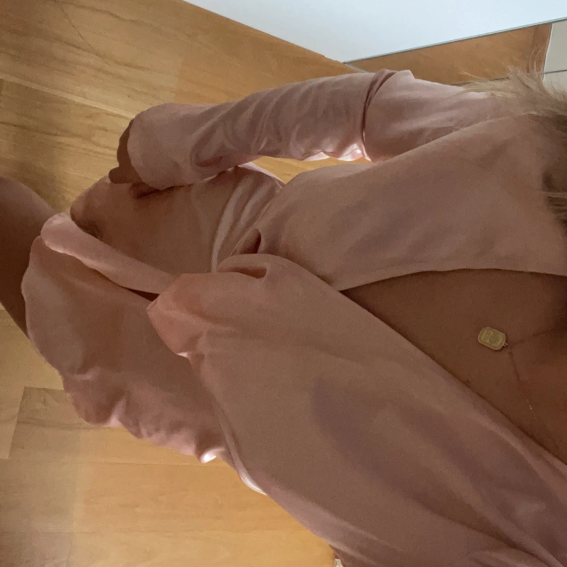 Rosa silkesklänning - 91