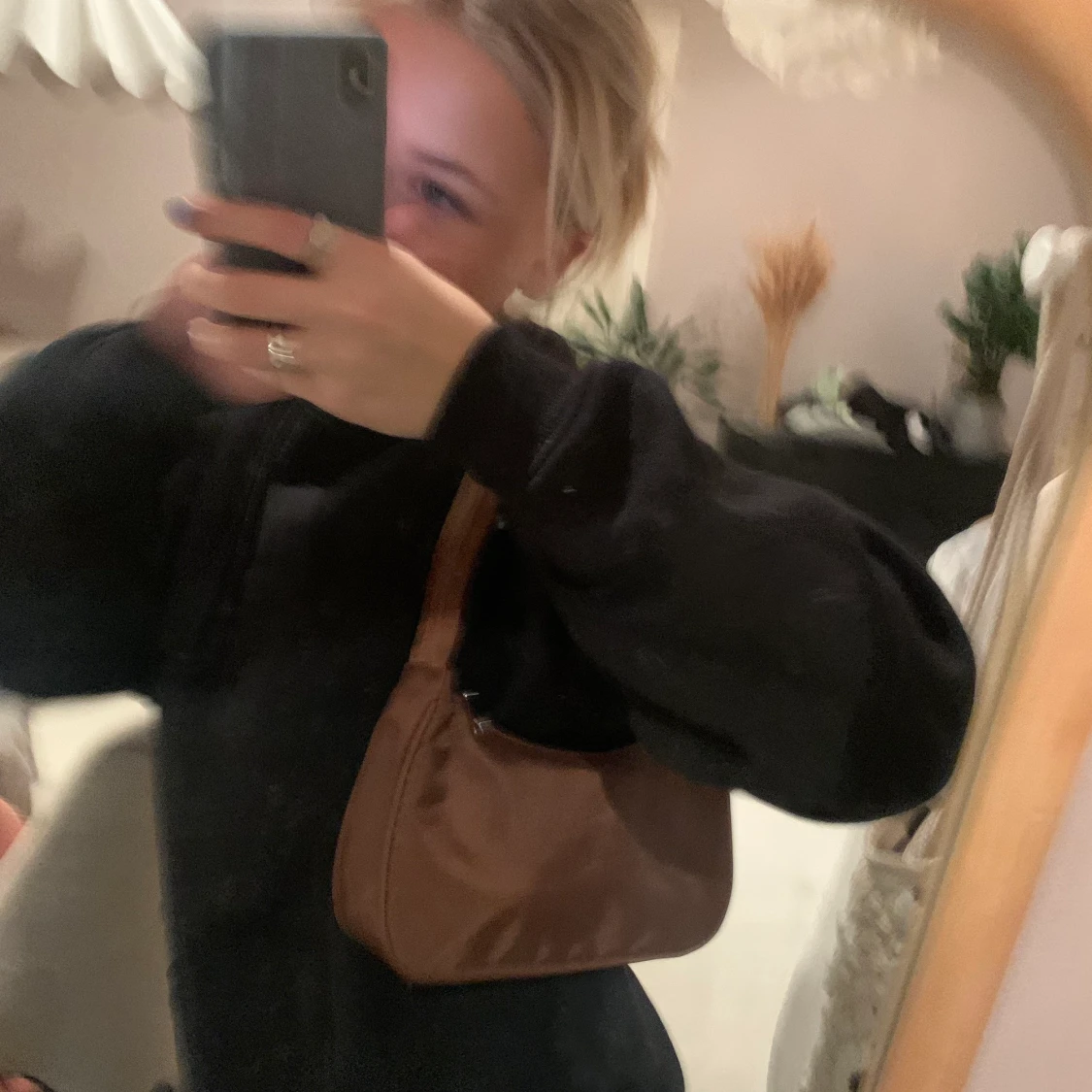 Brun baguette väska  - 90