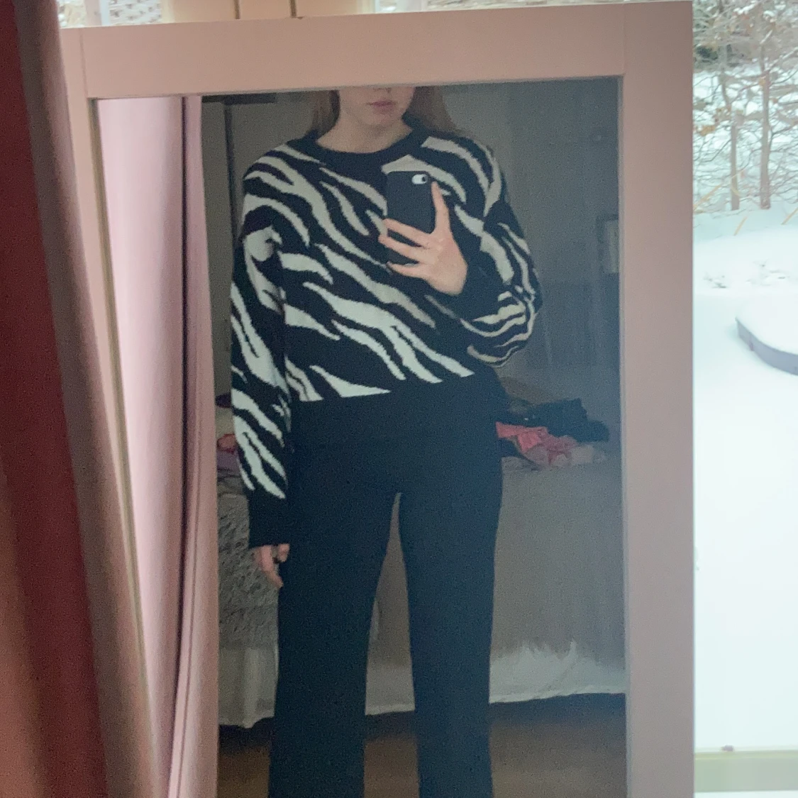 Zebramönstrad tröja