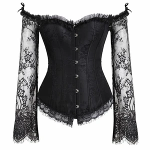 Korsett med lång ärm - Säljer denna otroligt snygga offshoulder-korsett från TopLady pga för liten för mig! Endast testad! 