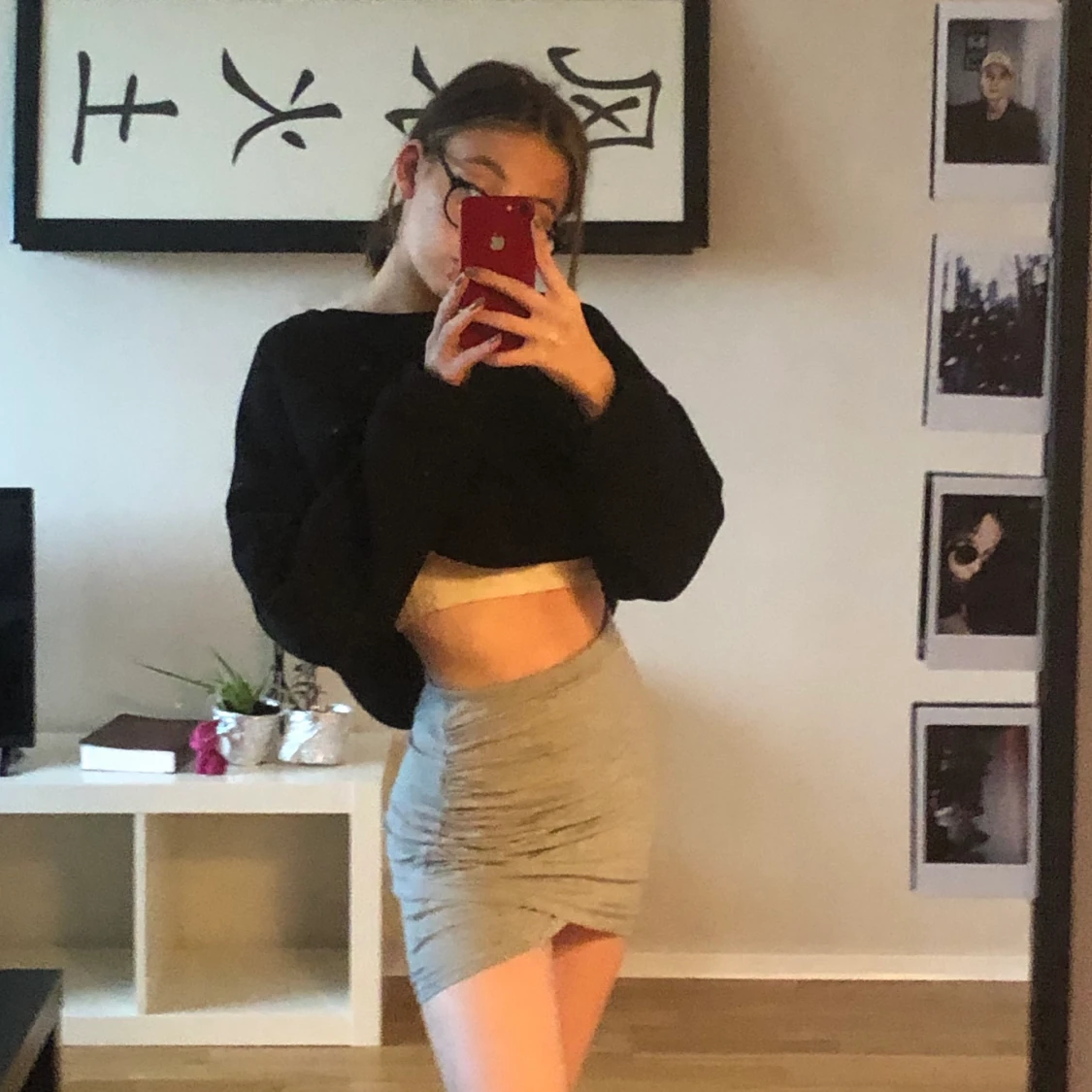 Grå kjol storlek xs - 90