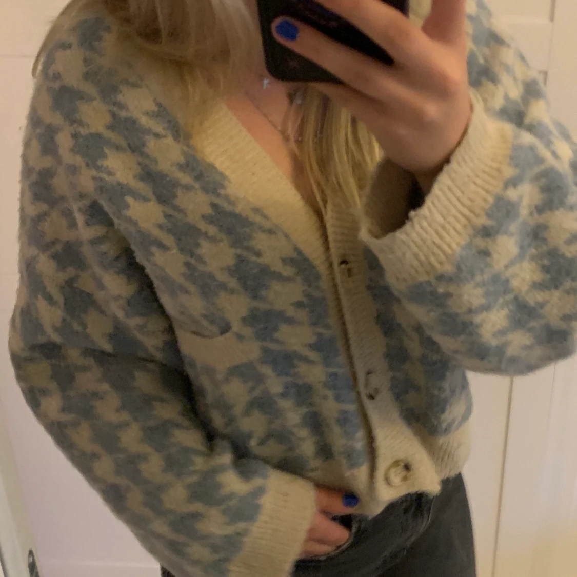 Fin stickad cardigan  - 90